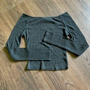 Brandy Melville Grey Off the Shoulder Top